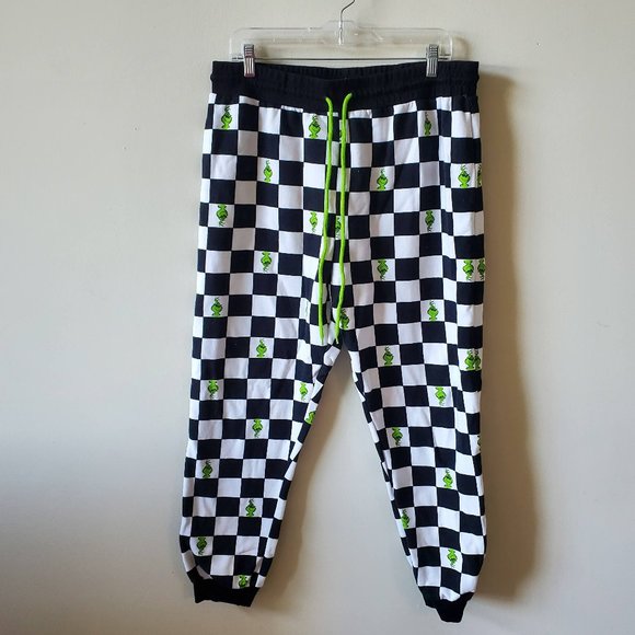 Forever 21 x Dr Seuss The Grinch Check Print Joggers Plus Size 1X - Picture 1 of 4